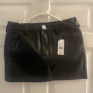 PacSun Sleek Black Faux Leather Skirt